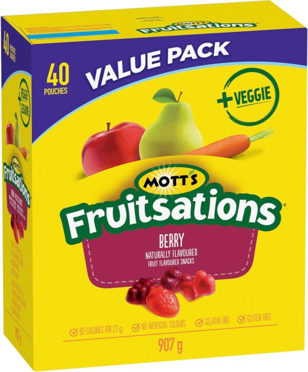 Mott's - VALUE PACK SIZE - Naturally Flavoured Berry Fruit Flavoured Snacks, Pack Of 40 - Image 8