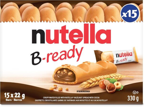 NUTELLA B-READY, Snack Bars, Crunchy Wafer Filled With Delicious NUTELLA, 15 bars pack, 330g - Image 2