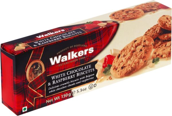 Walkers White Chocolate and Raspberry Biscuits, 150g - Image 4