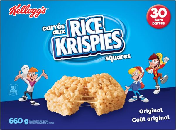 Kellogg's Rice Krispies Square Bars 660g Jumbo Pack-Original, 30 Cereal Bars