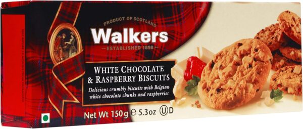 Walkers White Chocolate and Raspberry Biscuits, 150g - Image 6