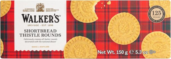 Walkers Pure Butter Shortbread Rounds Cookies, 150 Gram