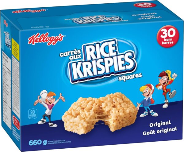 Kellogg's Rice Krispies Square Bars 660g Jumbo Pack-Original, 30 Cereal Bars - Image 2